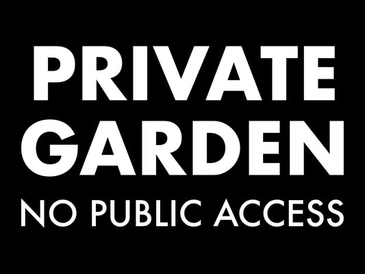 Private Garden No Public Access Sign