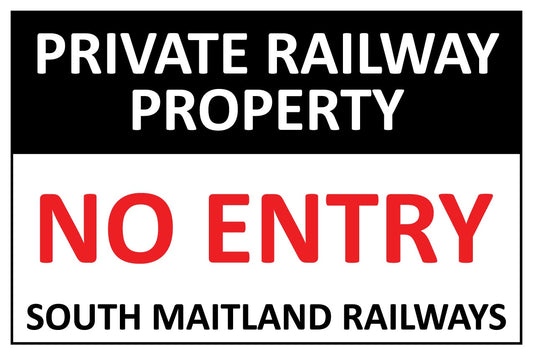 AUR - Private Railway Property Sign