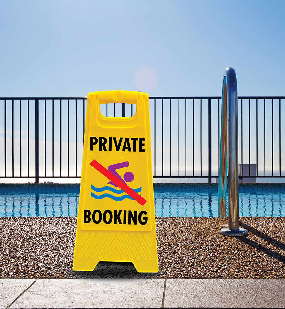 Underbooking Sign Yellow A-Frame - Private Booking – New Signs