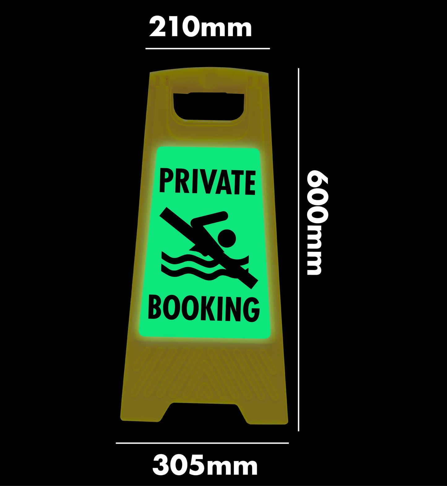 Glow In The Dark - Yellow A-Frame - Private Booking