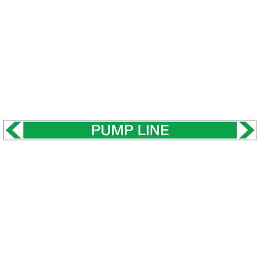 Water - Pump Line - Pipe Marker Sticker