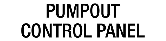Pumpout Control Panel - Statutory Sign