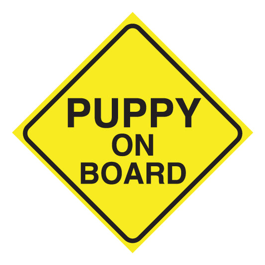Puppy On Board Vehicle Sticker