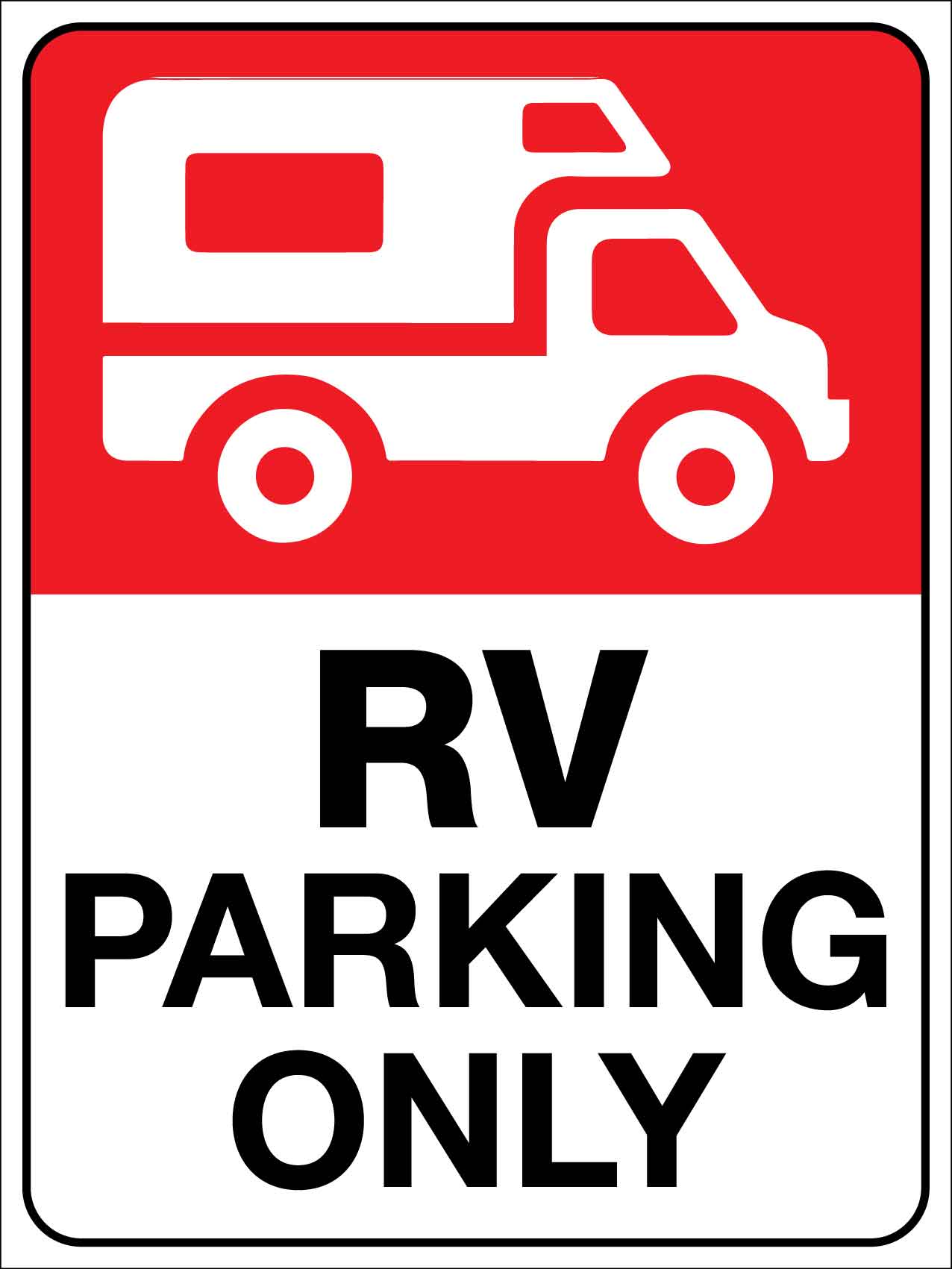 RV Parking Only Sign