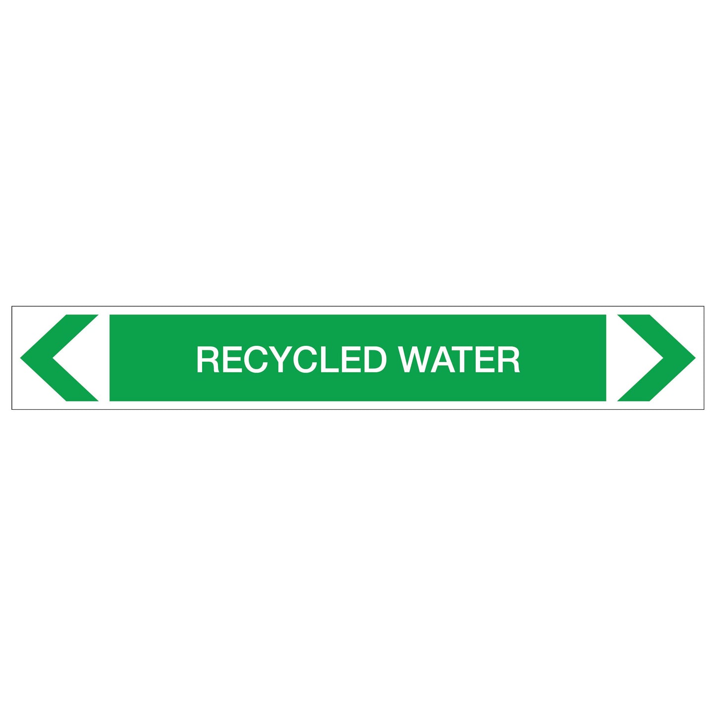 Water- Recycled Water - Pipe Marker Sticker