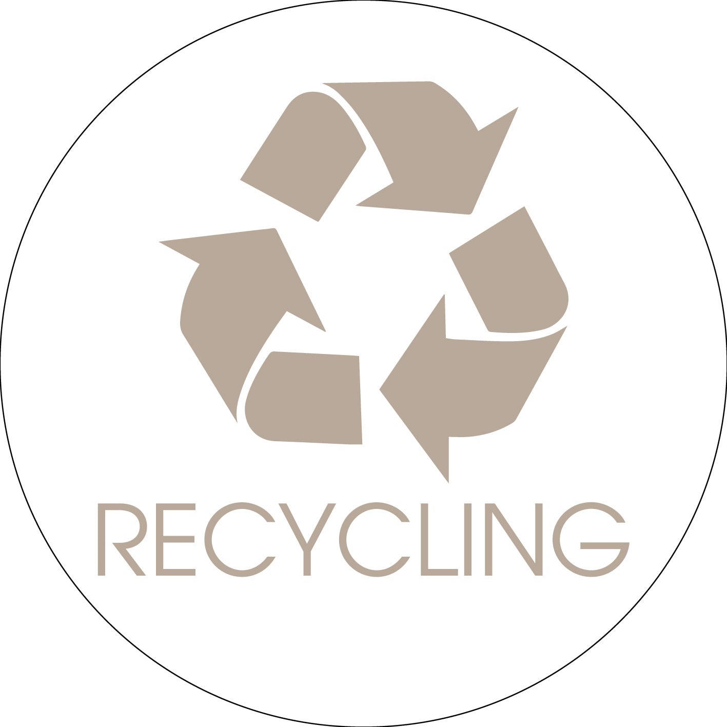 Recycling Fawn Circle Bin Sticker