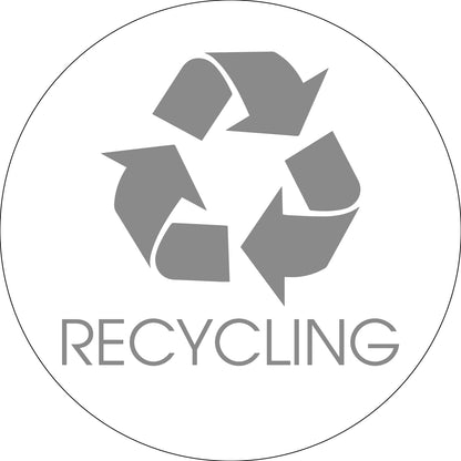 Recycling Grey Circle Bin Sticker