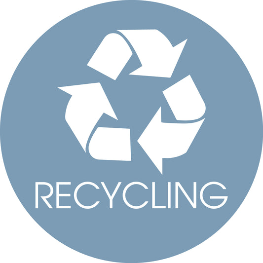 Recycling Ocean Background Circle Bin Sticker
