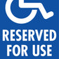 Reserved for Use By Disabled - Corflute Bollard Traffic Signs