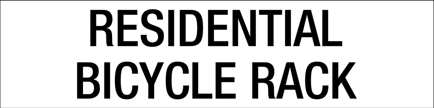 Residential Bicycle Rack - Statutory Sign