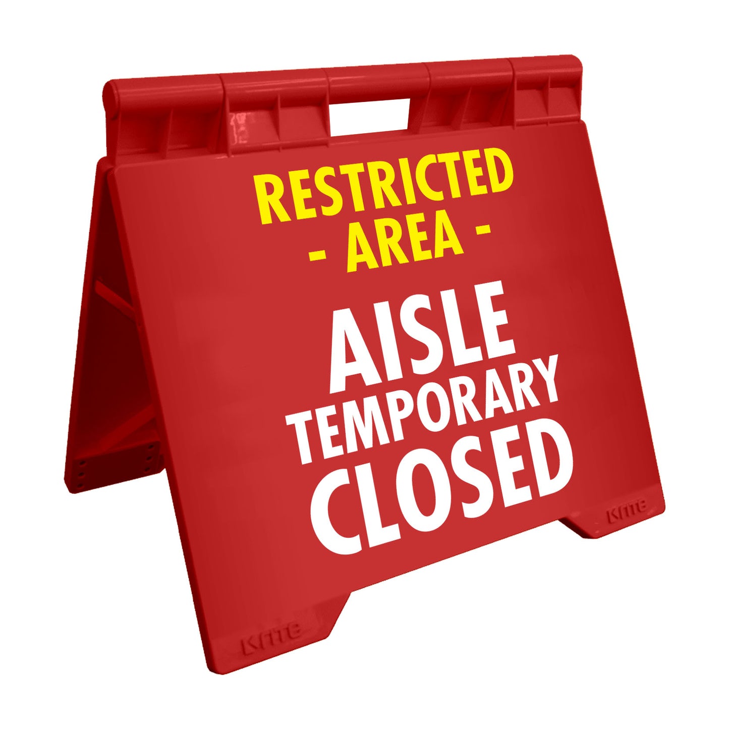 Restricted Area Aisle Temporary Closed - Evarite A-Frame Sign