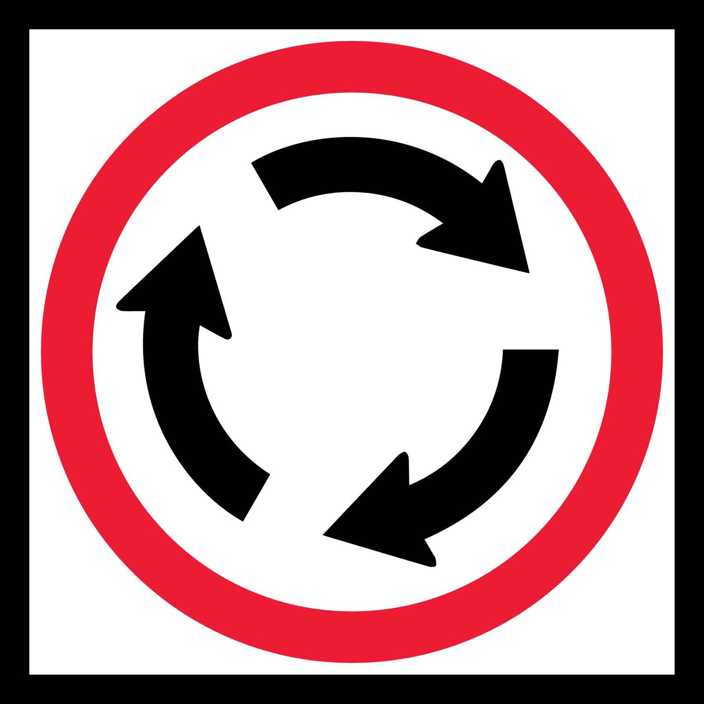 Roundabout Ahead Multi Message Traffic Sign