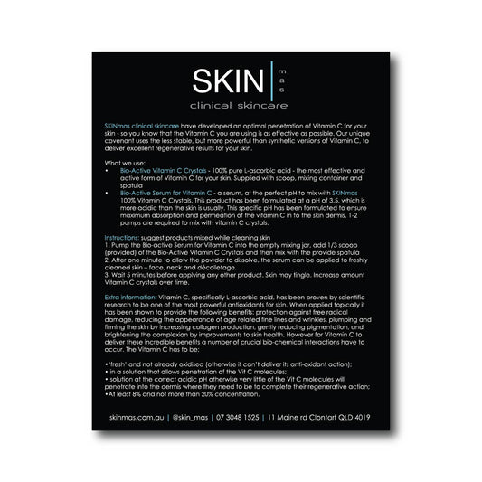SM Skincare Vitamin C Instructions Flyer