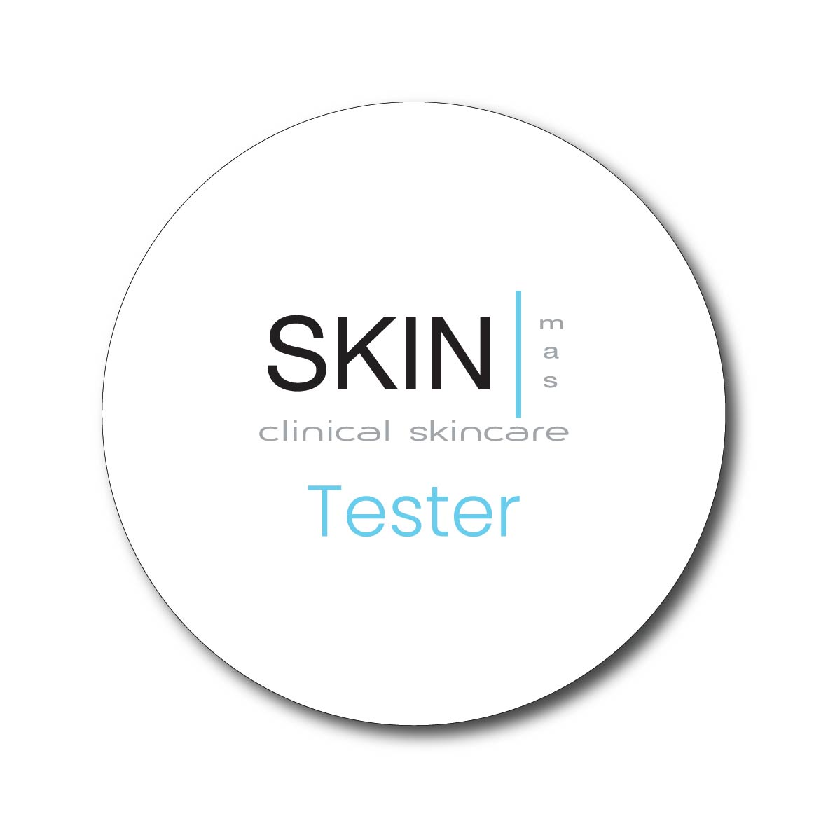 SM White Tester Circle Sticker
