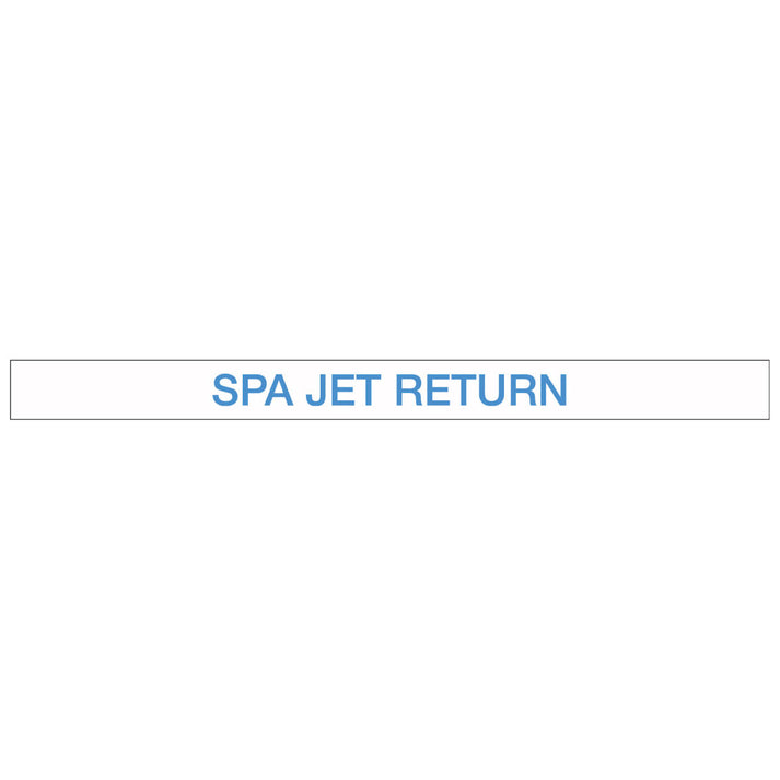 Pool/Spa - SPA JET Return - Pipe Marker Sticker – New Signs