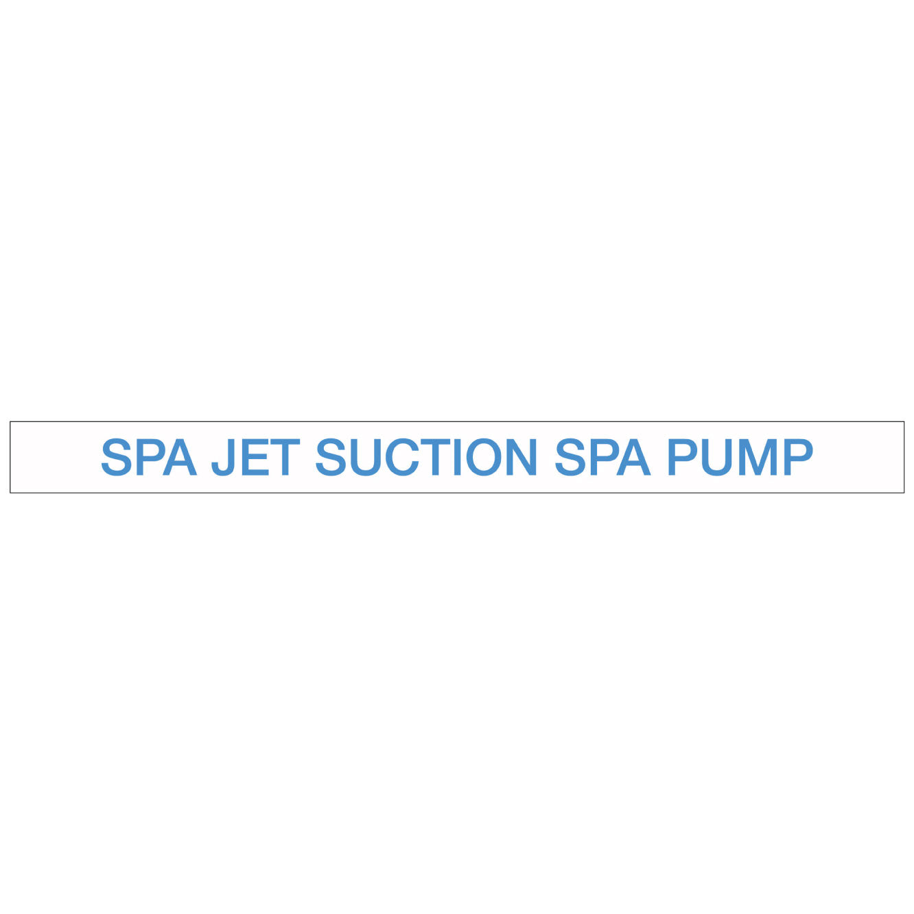 Pool/Spa - SPA Jet Suction SPA Pump - Pipe Marker Sticker