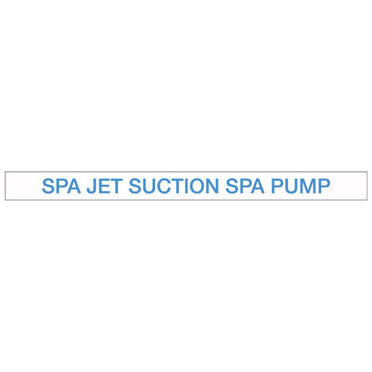 Pool/Spa - SPA Jet Suction SPA Pump - Pipe Marker Sticker