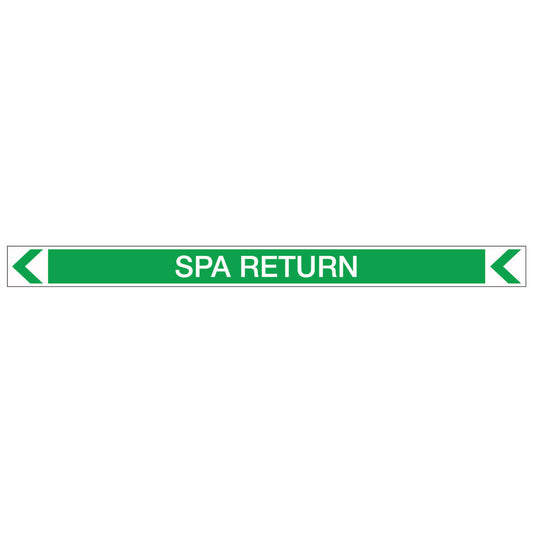 Pool/Spa - SPA Return (Left) - Pipe Marker Sticker