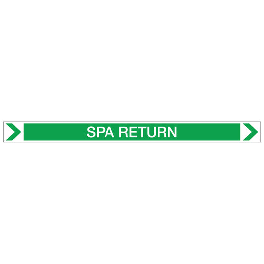 Pool/Spa - SPA Return (Right) - Pipe Marker Sticker