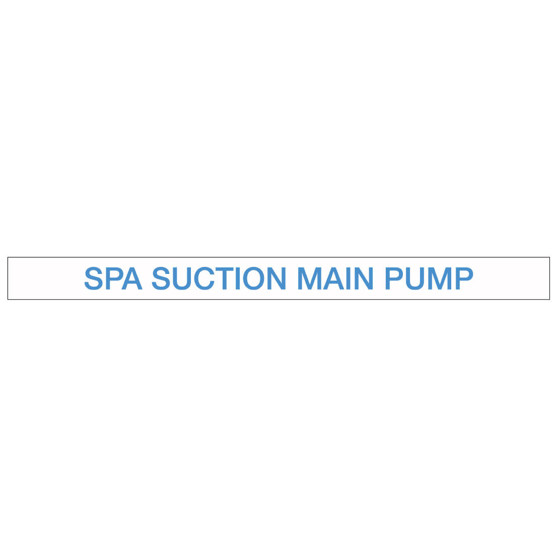 Pool/Spa - SPA Suction Main Pump - Pipe Marker Sticker