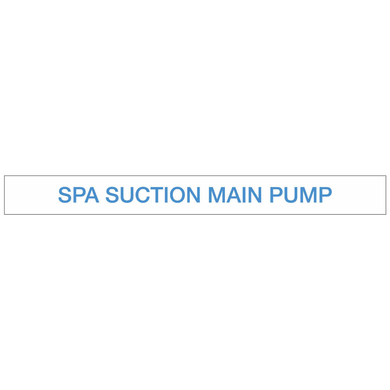 Pool/Spa - SPA Suction Main Pump - Pipe Marker Sticker