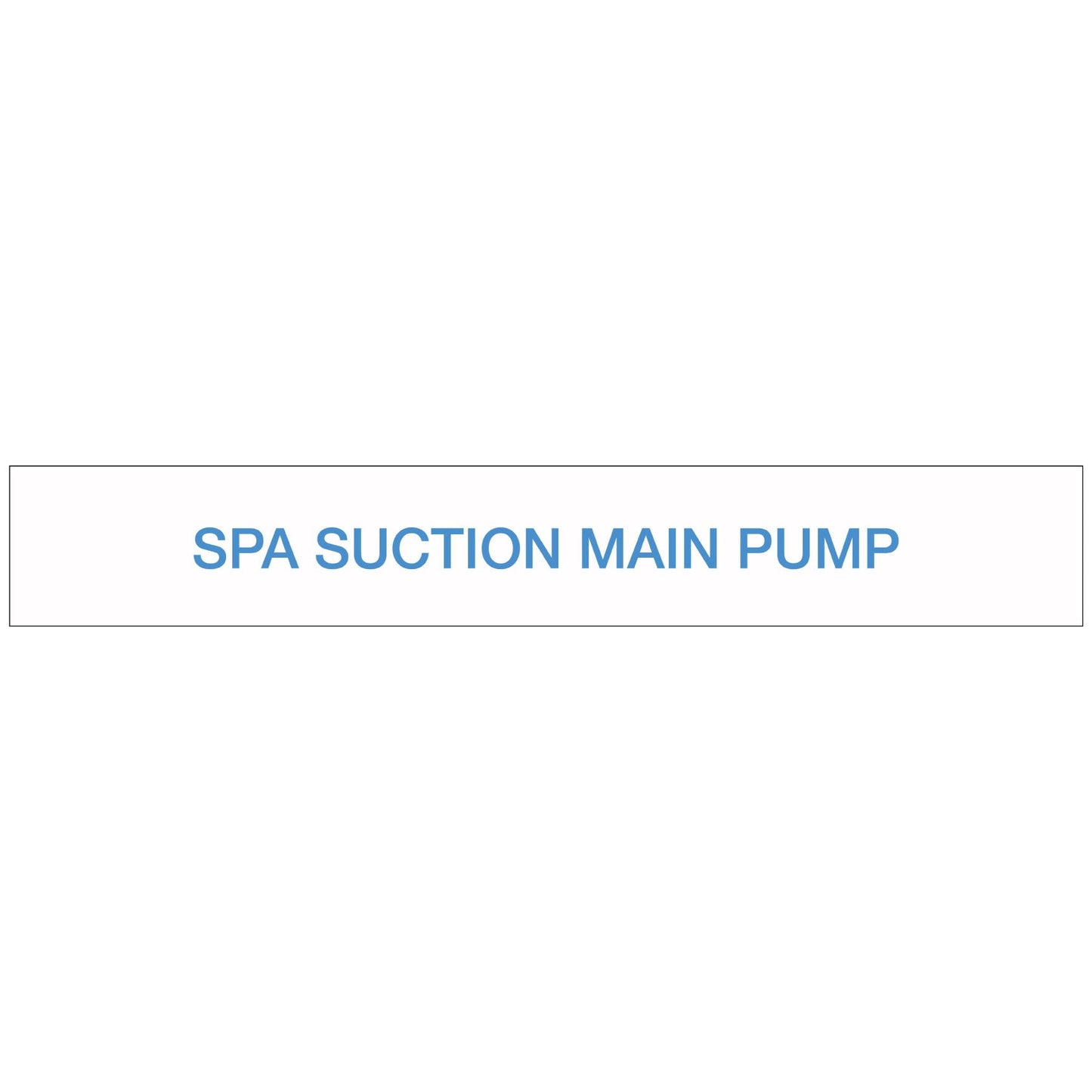 Pool/Spa - SPA Suction Main Pump - Pipe Marker Sticker