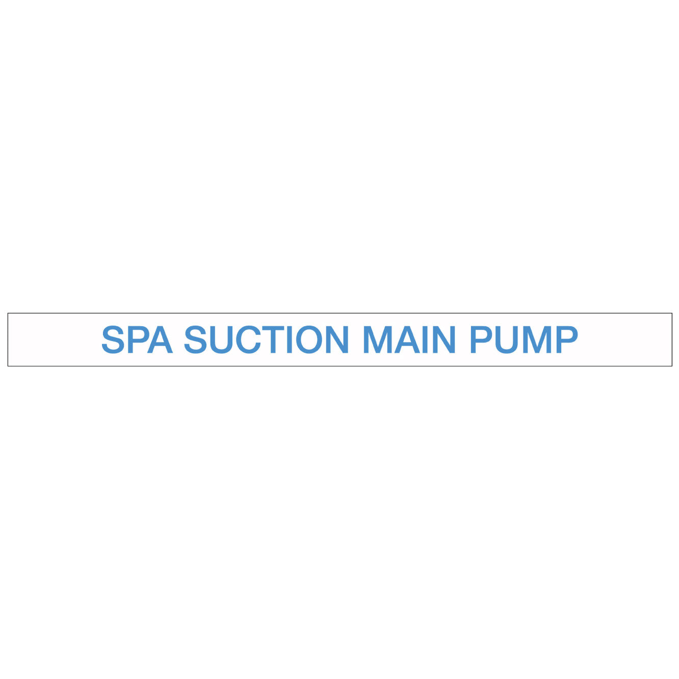 Pool/Spa - SPA Suction Main Pump - Pipe Marker Sticker