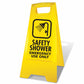 Yellow A-Frame - Safety Shower Emergency Use Only