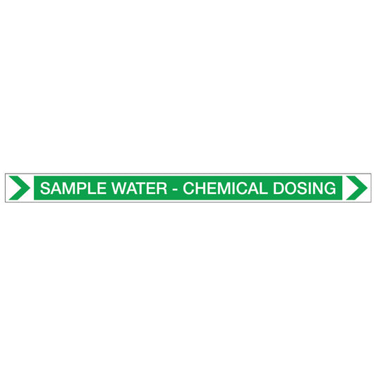 Pool/Spa - Sample Water - Chemical Dosing (Right) - Pipe Marker Sticker