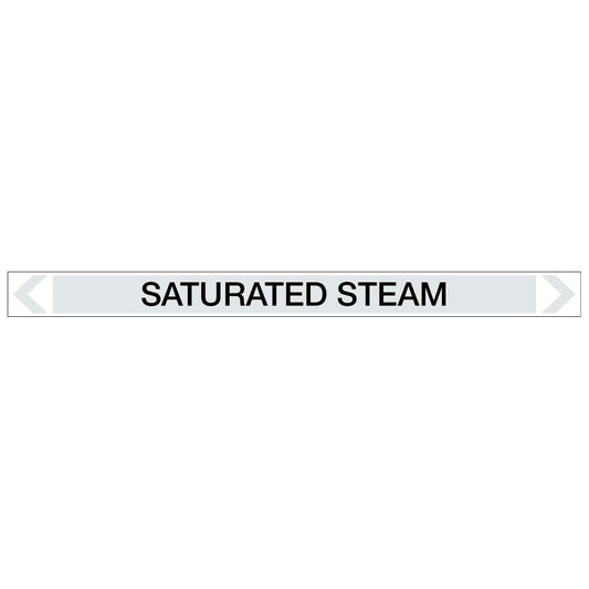 Steam - Saturated Steam - Pipe Marker Sticker