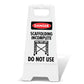 White A-Frame - Danger Scaffolding Incomplete Do Not Use
