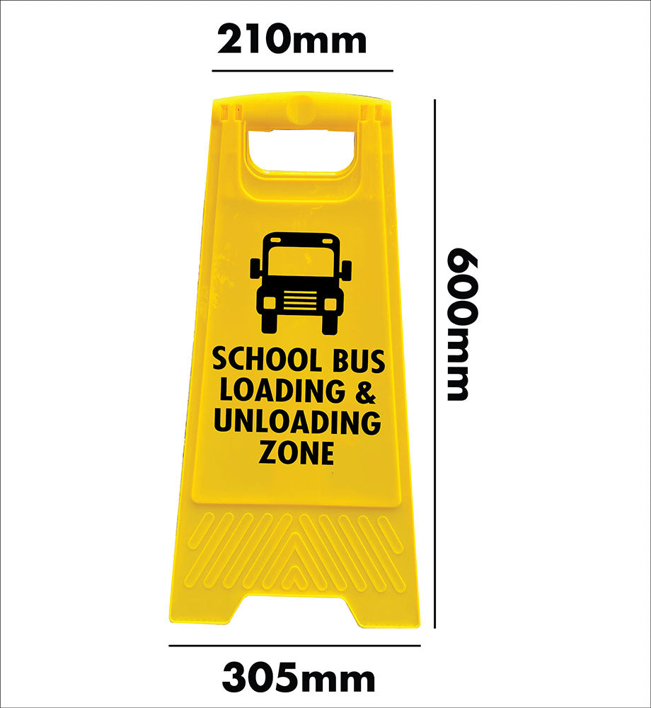 Yellow A-Frame - School Bus Loading & Unloading Zone