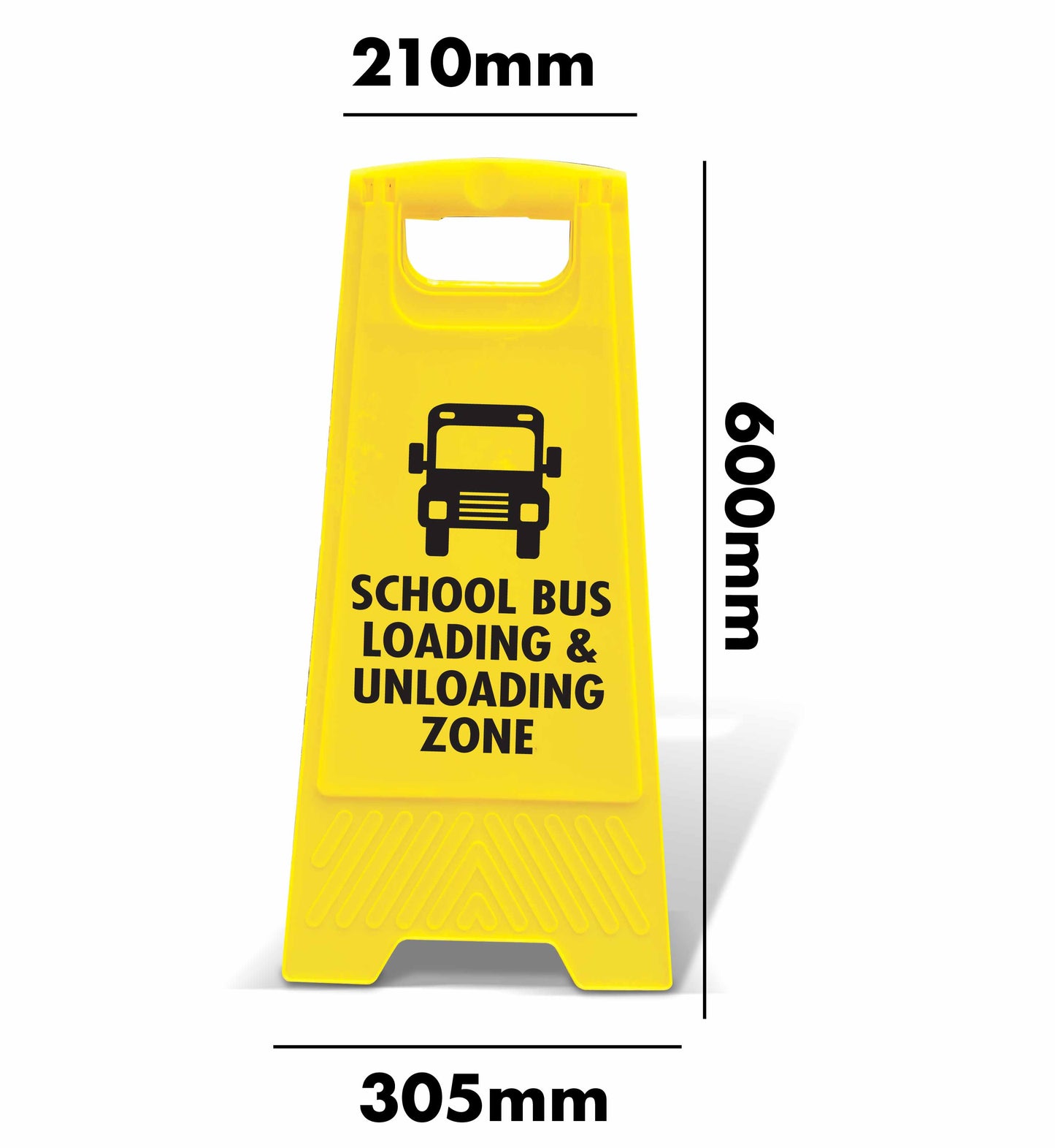 Yellow A-Frame - School Bus Loading & Unloading Zone