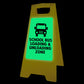 Glow In The Dark - Yellow A-Frame - School Bus Loading & Unloading Zone
