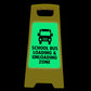 Glow In The Dark - Yellow A-Frame - School Bus Loading & Unloading Zone