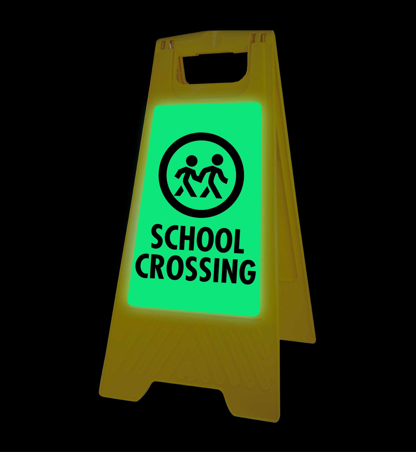 Glow In The Dark - Yellow A-Frame - School Crossing