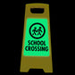 Glow In The Dark - Yellow A-Frame - School Crossing