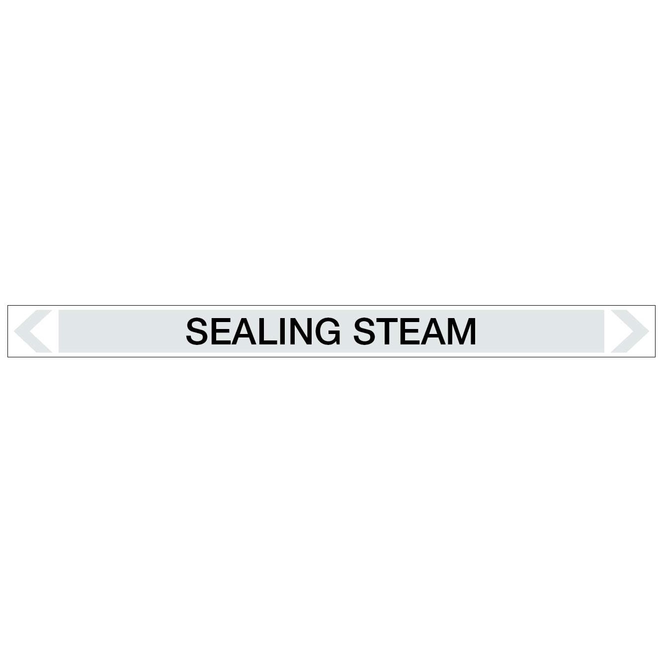 Steam - Sealing Steam - Pipe Marker Sticker
