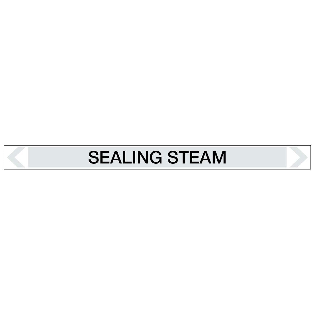 Steam - Sealing Steam - Pipe Marker Sticker