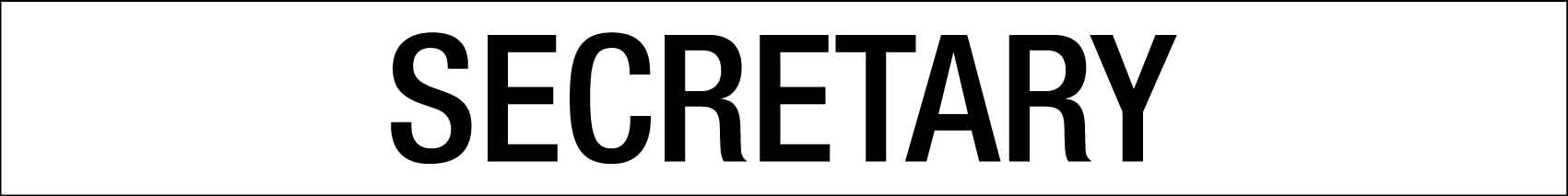 Secretary - Statutory Sign – New Signs