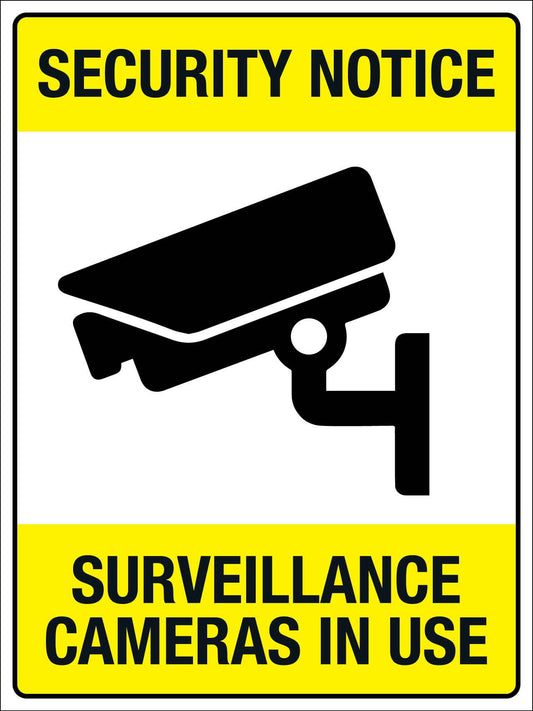 Security Notice Surveillance Cameras In Use Sign