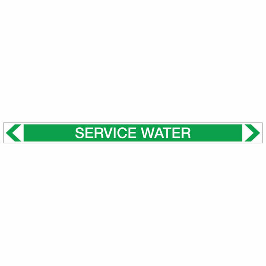 Water - Service Water - Pipe Marker Sticker