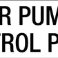 Sewer Pumpout Control Panel - Statutory Sign