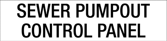 Sewer Pumpout Control Panel - Statutory Sign