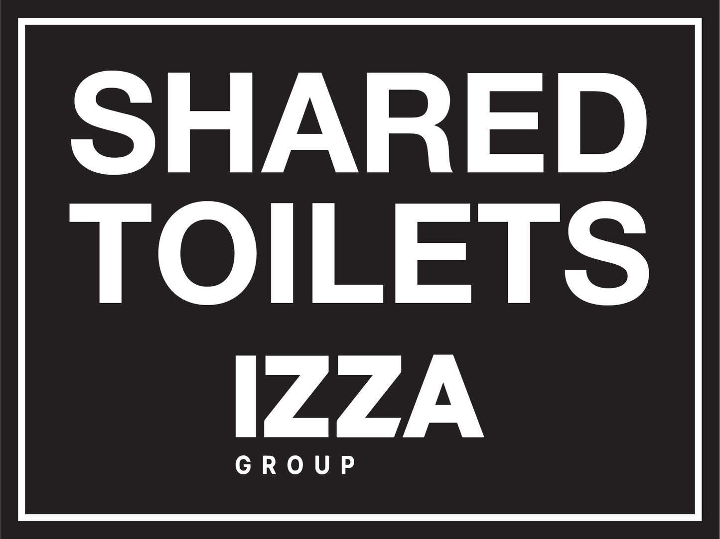 IZG Shared Toilets 300mm x 225mm Sign