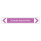 Alkalis / Acids - Sodium Bisulphate - Pipe Marker Sticker