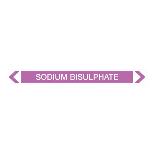 Alkalis / Acids - Sodium Bisulphate - Pipe Marker Sticker
