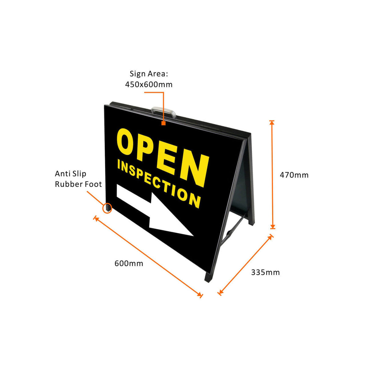 Traffic Insert A-Frame Landscape Black - No Entry - Traffic Corflute Inserts – New Signs