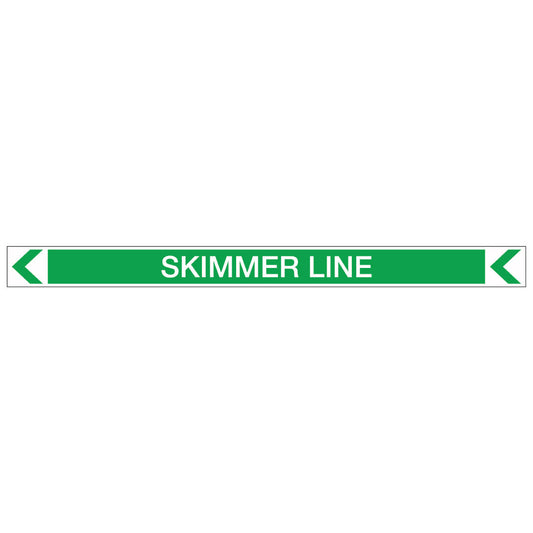 Pool/Spa - Skimmer Line (Left) - Pipe Marker Sticker