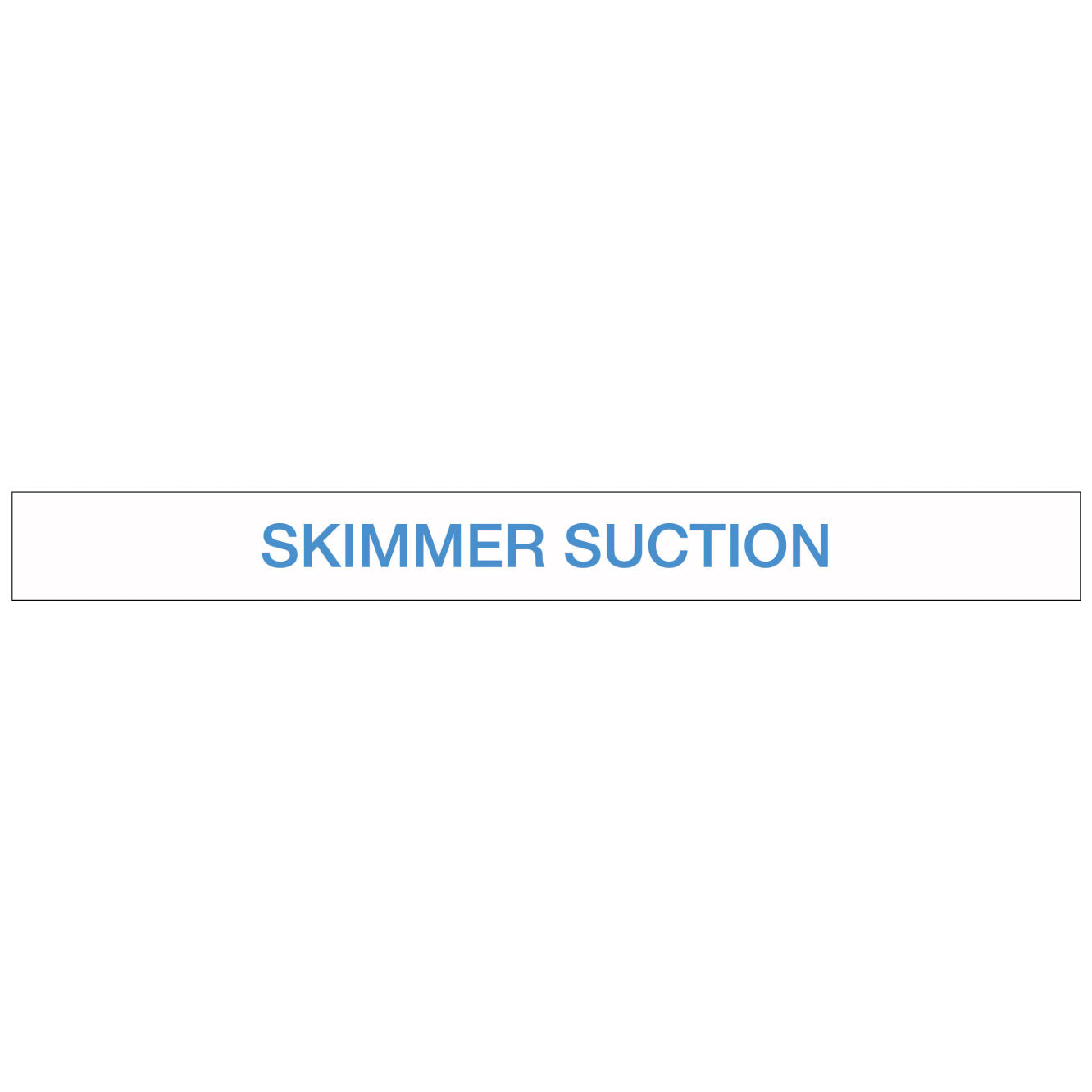 Pool/Spa - Skimmer Suction - Pipe Marker Sticker